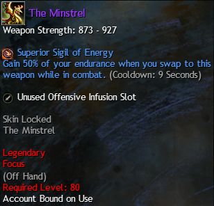 MMOJUGG Guild Wars 2 US The Minstrel Details View of Item Function and Use